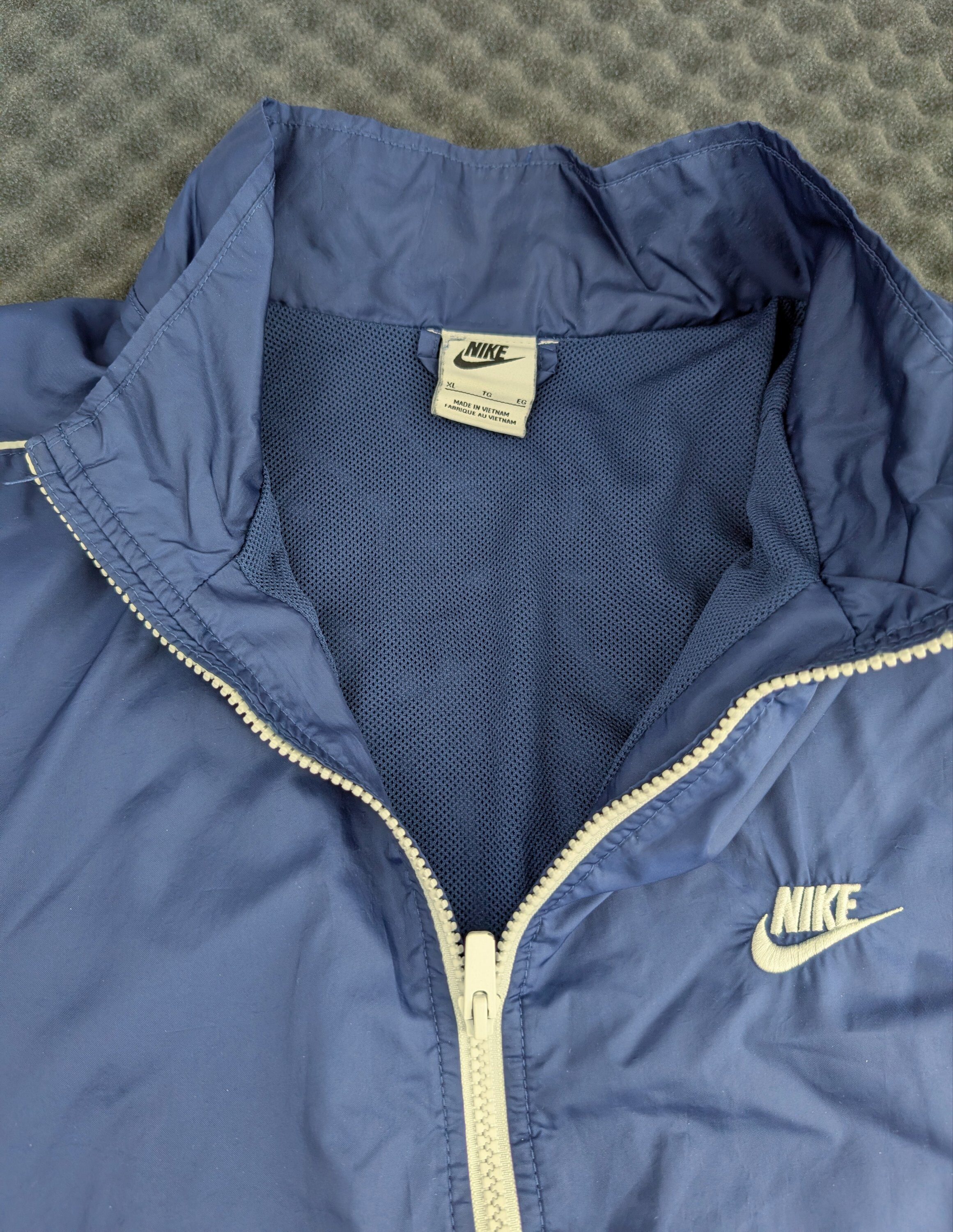 Vintage Nike Windbreaker | Navy Blau & Weiß | 90s Retro Track Jacket Gr. XL – Bild 4