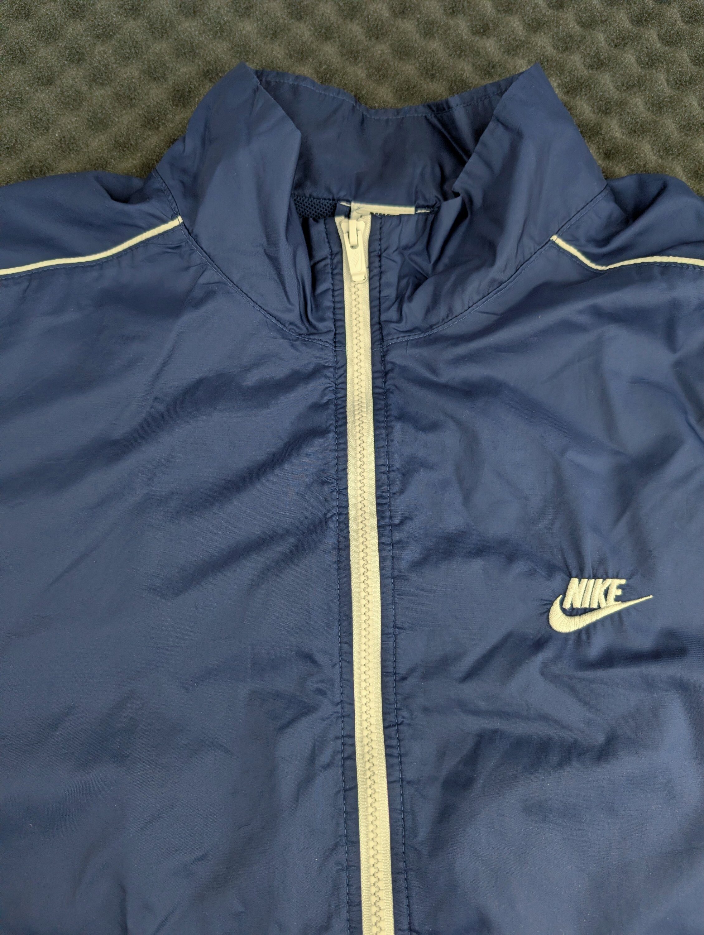 Vintage Nike Windbreaker | Navy Blau & Weiß | 90s Retro Track Jacket Gr. XL – Bild 2