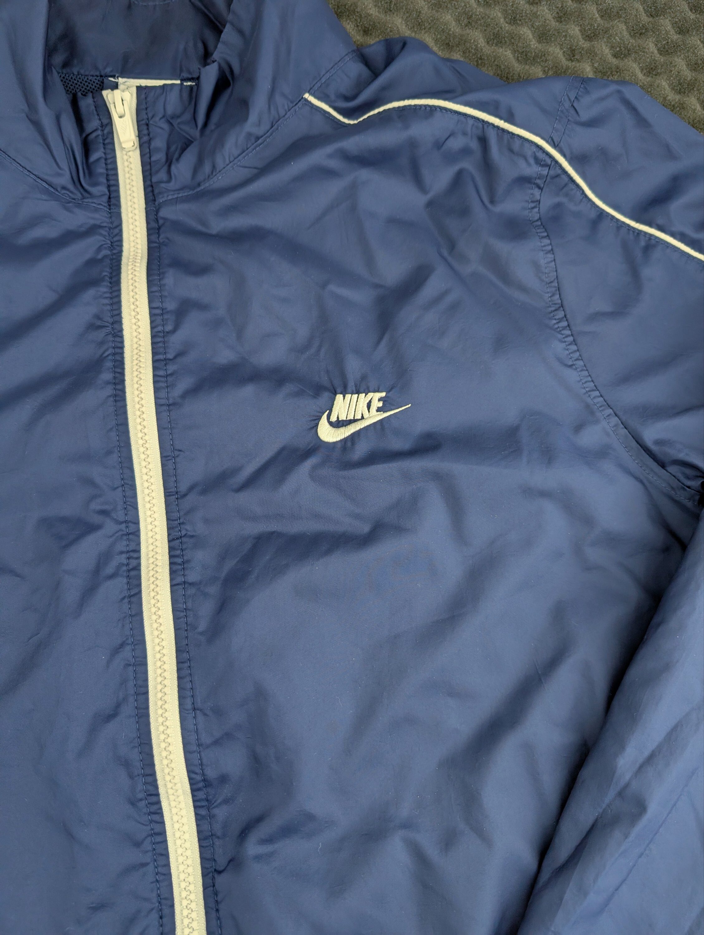 Vintage Nike Windbreaker | Navy Blau & Weiß | 90s Retro Track Jacket Gr. XL – Bild 3