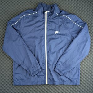 Vintage Nike Windbreaker | Navy Blau & Weiß | 90s Retro Track Jacket Gr. XL