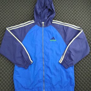 Adidas Vintage "Colorblock" Windbreaker (blau) Retro | (Y2K)