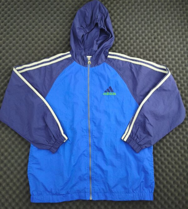 Adidas Vintage "Colorblock" Windbreaker (blau) Retro | (Y2K)