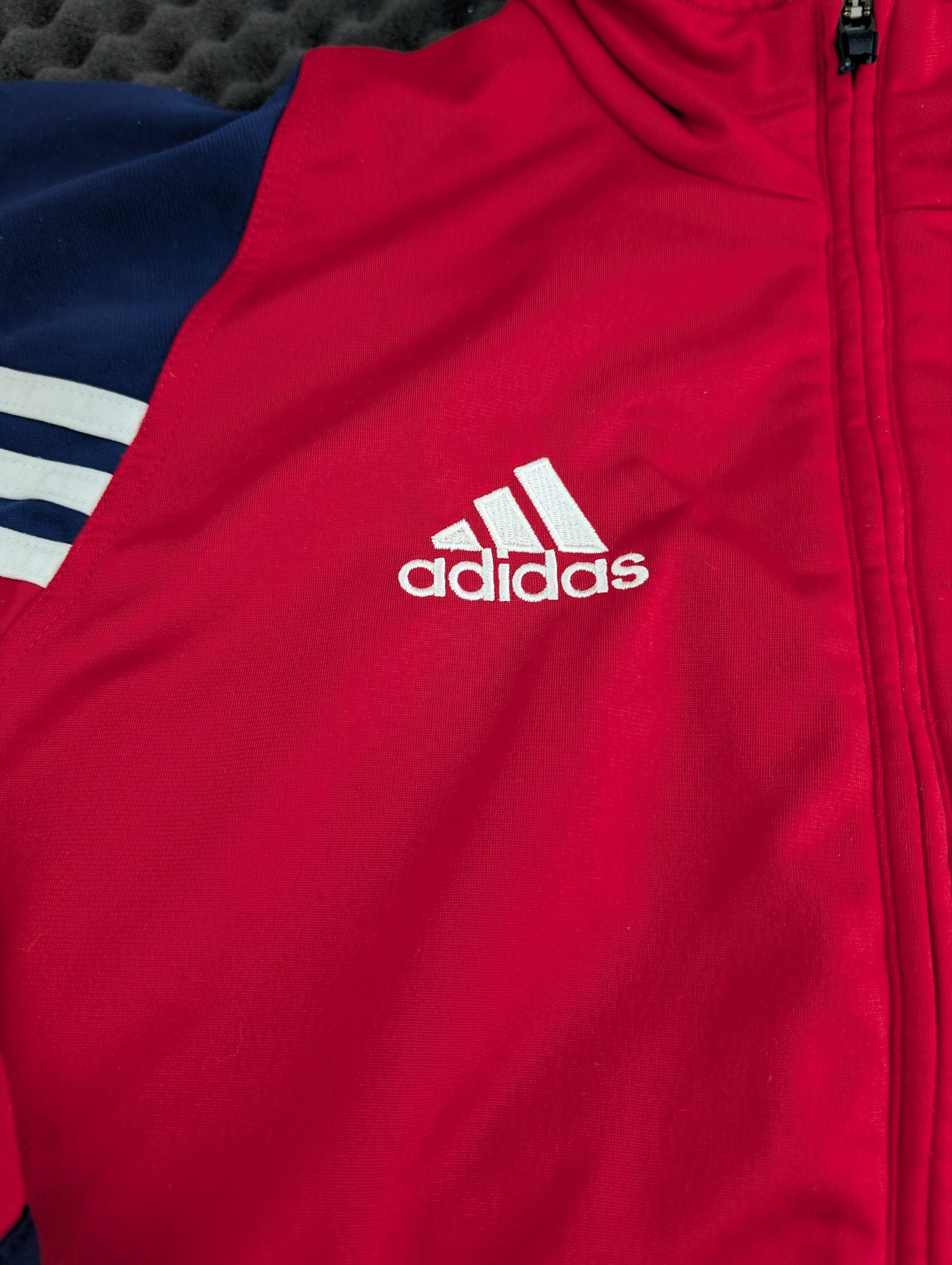 Adidas Trainingsjacke Rot/Blau "Haugerud IF" Vereinsjacke Gr. S – Bild 2