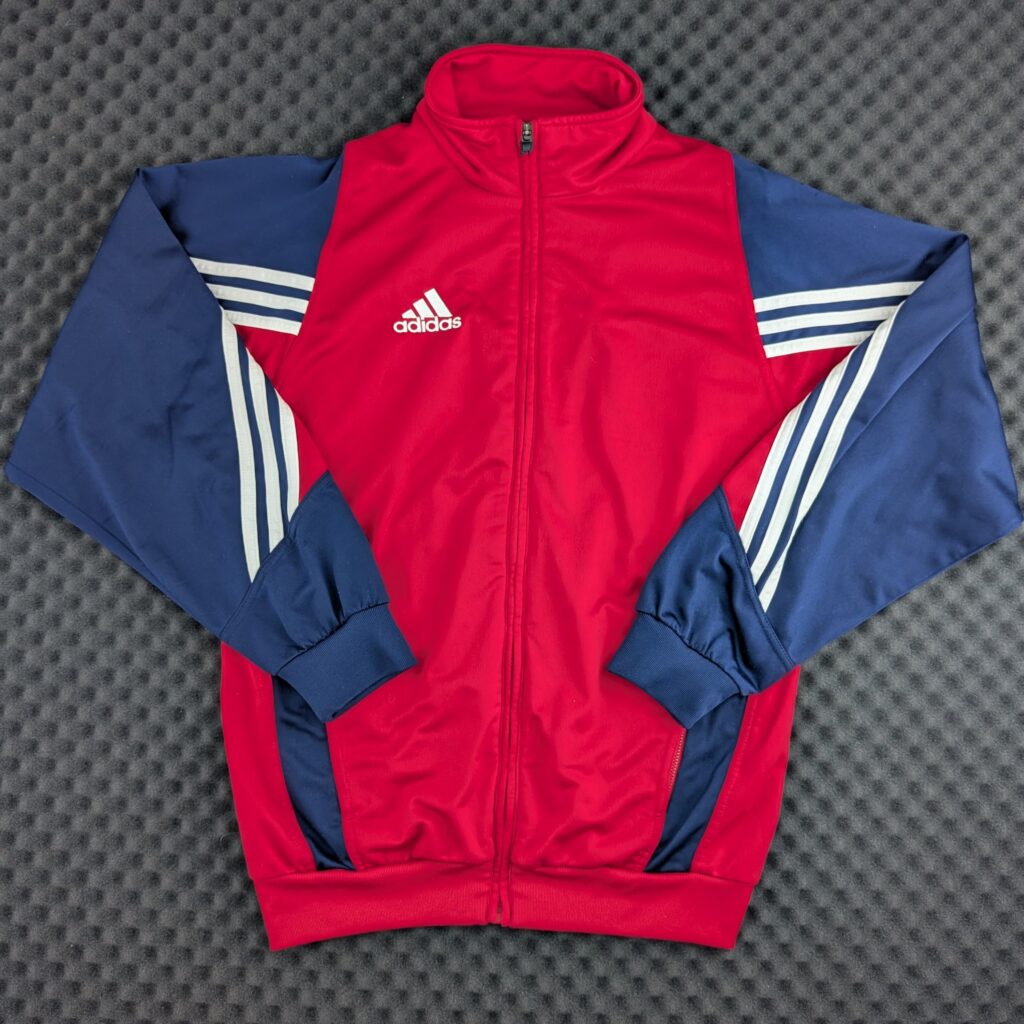 Adidas Trainingsjacke Rot/Blau "Haugerud IF" Vereinsjacke Gr. S
