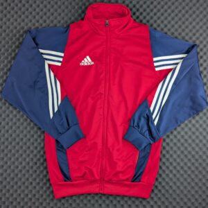 Adidas Trainingsjacke Rot/Blau "Haugerud IF" Vereinsjacke Gr. S